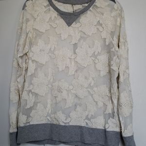 Awake contour vintage pullover sheer top